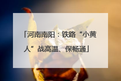 河南南阳：铁路“小黄人”战高温、保畅通