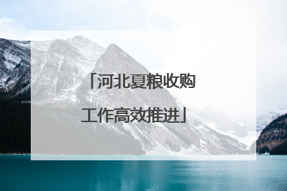 河北夏粮收购工作高效推进