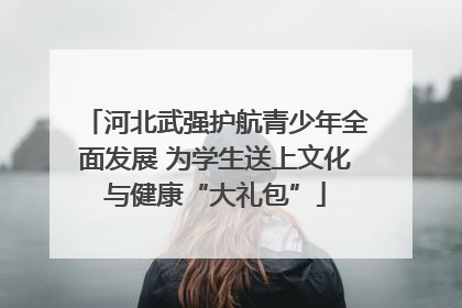 河北武强护航青少年全面发展 为学生送上文化与健康“大礼包”