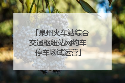 泉州火车站综合交通枢纽站网约车停车场试运营