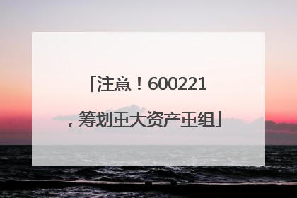 注意！600221，筹划重大资产重组