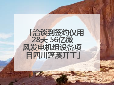 洽谈到签约仅用28天 56亿微风发电机组设备项目四川蓬溪开工