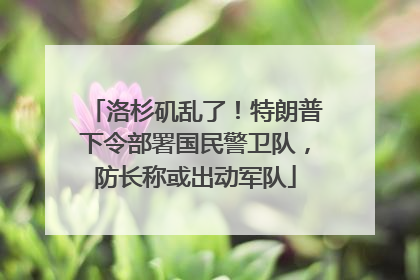 洛杉矶乱了！特朗普下令部署国民警卫队，防长称或出动军队
