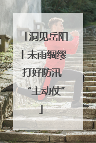 洞见岳阳丨未雨绸缪 打好防汛“主动仗”
