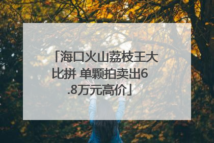 海口火山荔枝王大比拼 单颗拍卖出6.8万元高价