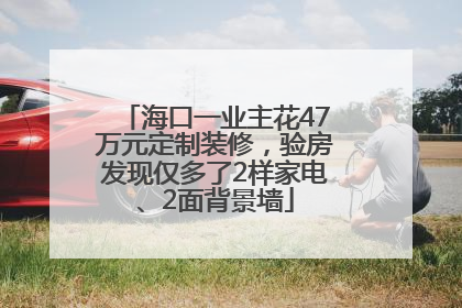 海口一业主花47万元定制装修，验房发现仅多了2样家电、2面背景墙