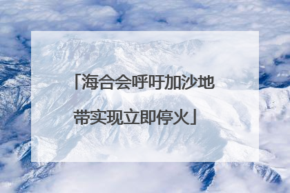 海合会呼吁加沙地带实现立即停火