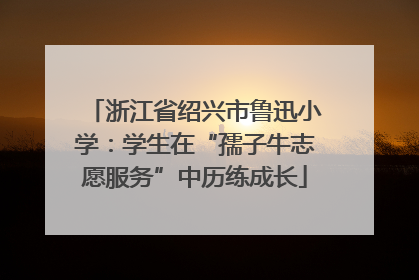 浙江省绍兴市鲁迅小学：学生在“孺子牛志愿服务”中历练成长