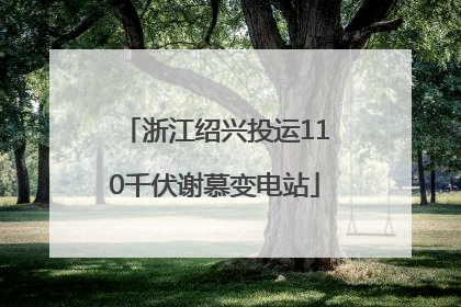 浙江绍兴投运110千伏谢慕变电站