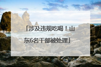 涉及违规吃喝！山东6名干部被处理