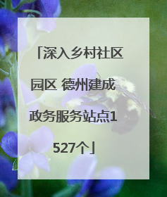 深入乡村社区园区 德州建成政务服务站点1527个