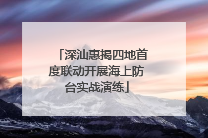 深汕惠揭四地首度联动开展海上防台实战演练