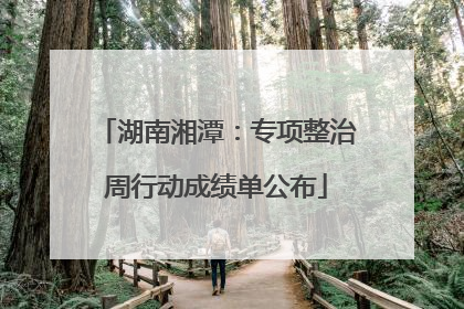 湖南湘潭：专项整治周行动成绩单公布