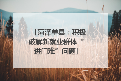 菏泽单县：积极破解新就业群体“进门难”问题