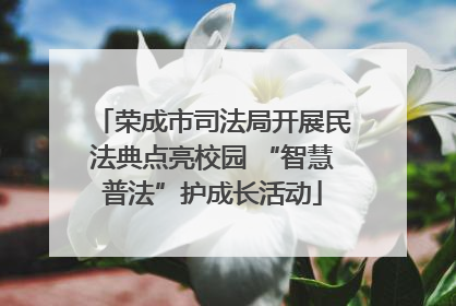 荣成市司法局开展民法典点亮校园 “智慧普法”护成长活动