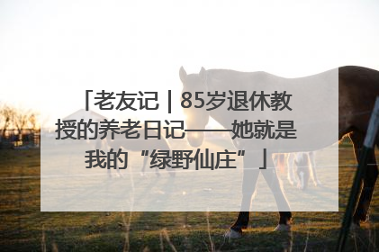 老友记｜85岁退休教授的养老日记——她就是我的“绿野仙庄”