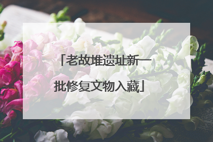 老故堆遗址新一批修复文物入藏