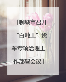 聊城市召开“百吨王”货车专项治理工作部署会议