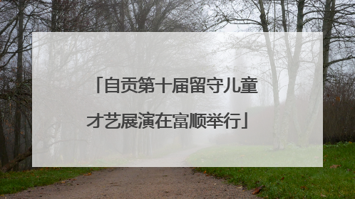 自贡第十届留守儿童才艺展演在富顺举行