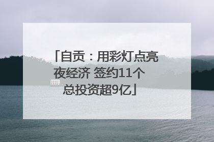 自贡：用彩灯点亮夜经济 签约11个总投资超9亿