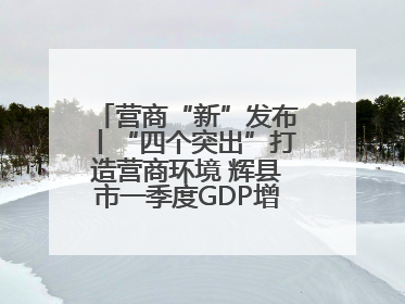 营商“新”发布丨“四个突出”打造营商环境 辉县市一季度GDP增长6.9% 36个重点项目落地