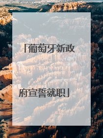 葡萄牙新政府宣誓就职
