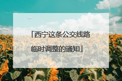 西宁这条公交线路临时调整的通知