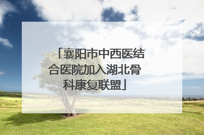 襄阳市中西医结合医院加入湖北骨科康复联盟
