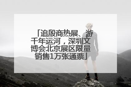 追殷商热展、游千年运河，深圳文博会北京展区限量销售1万张通票