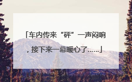 车内传来“砰”一声闷响，接下来一幕暖心了……