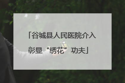 谷城县人民医院介入彰显“绣花”功夫