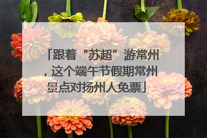 跟着“苏超”游常州，这个端午节假期常州景点对扬州人免票
