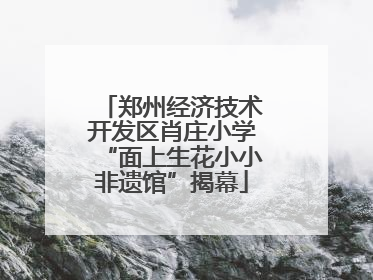 郑州经济技术开发区肖庄小学“面上生花小小非遗馆”揭幕