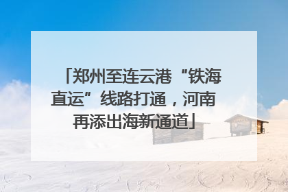 郑州至连云港“铁海直运”线路打通，河南再添出海新通道