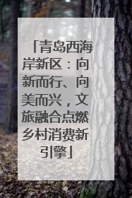 青岛西海岸新区：向新而行、向美而兴，文旅融合点燃乡村消费新引擎