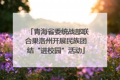 青海省委统战部联合果洛州开展民族团结“进校园”活动