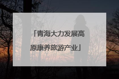 青海大力发展高原康养旅游产业