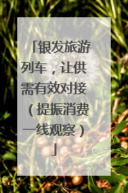 银发旅游列车，让供需有效对接（提振消费一线观察）