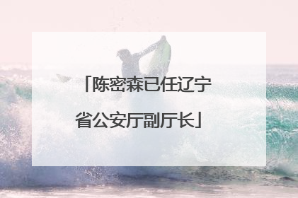 陈密森已任辽宁省公安厅副厅长