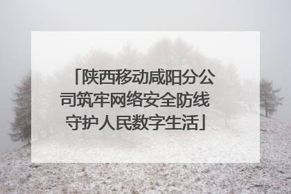 陕西移动咸阳分公司筑牢网络安全防线守护人民数字生活