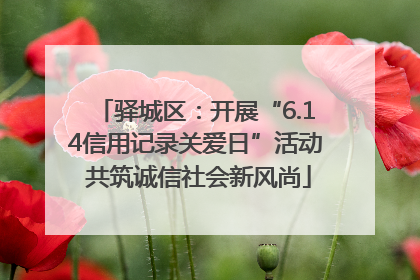 驿城区：开展“6.14信用记录关爱日”活动 共筑诚信社会新风尚