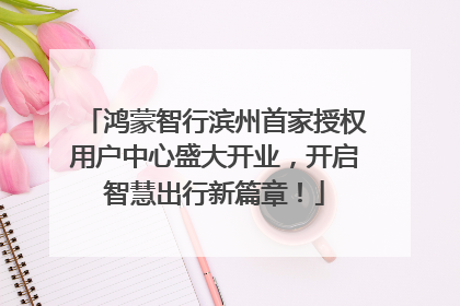 鸿蒙智行滨州首家授权用户中心盛大开业，开启智慧出行新篇章！