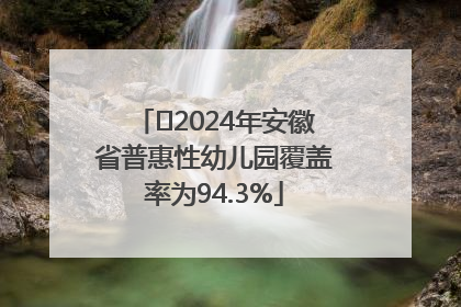 ﻿2024年安徽省普惠性幼儿园覆盖率为94.3%