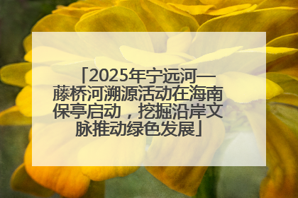 2025年宁远河—藤桥河溯源活动在海南保亭启动，挖掘沿岸文脉推动绿色发展