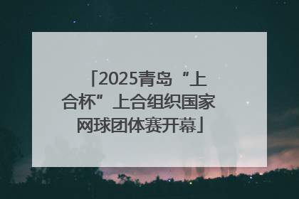 2025青岛“上合杯”上合组织国家网球团体赛开幕