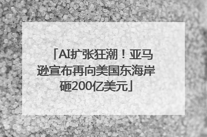 AI扩张狂潮！亚马逊宣布再向美国东海岸砸200亿美元
