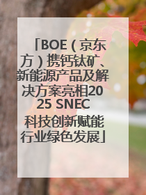 BOE（京东方）携钙钛矿、新能源产品及解决方案亮相2025 SNEC 科技创新赋能行业绿色发展